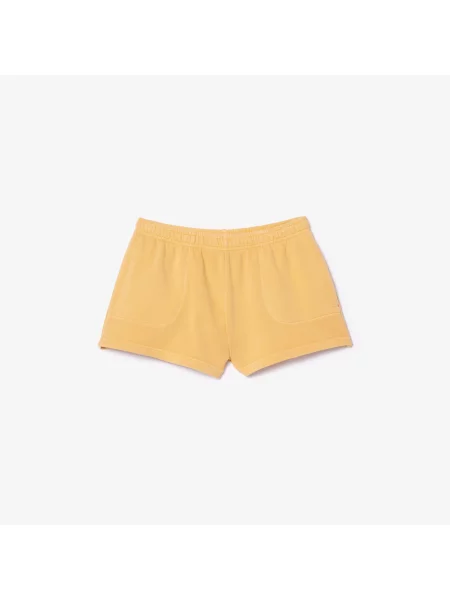 Lacoste Krótkie Spodenki Natural Dyed Cotton Fleece żółte