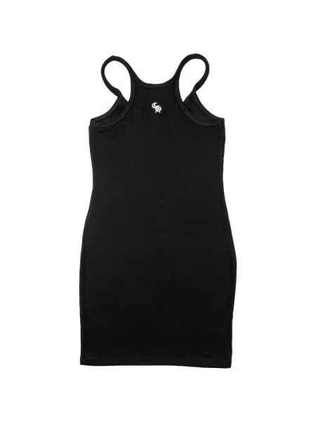Плетена мини рокля Chrome Hearts със сърца черно