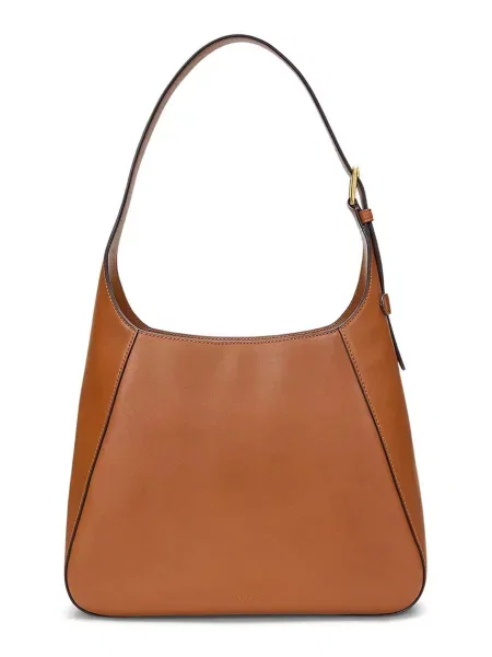 Шкіряна сумочка Lauren Ralph Lauren коричневий