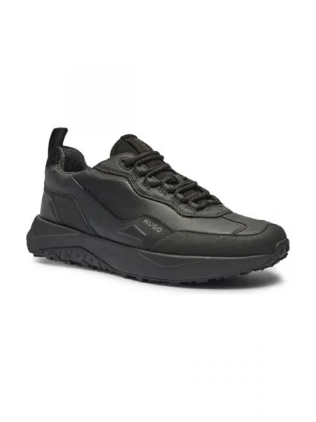 HUGO Sneakers Kane_Runn cu adaos de piele negru