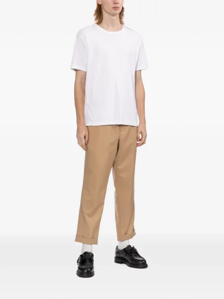 Scurt tricou A.p.c. cu decolteu rotund alb