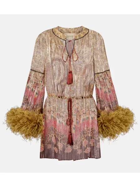 Jedwabny top Valentino z wzorem paisley