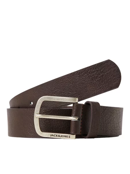 JACK & JONES Ζώνη Harry σκούρο καφέ