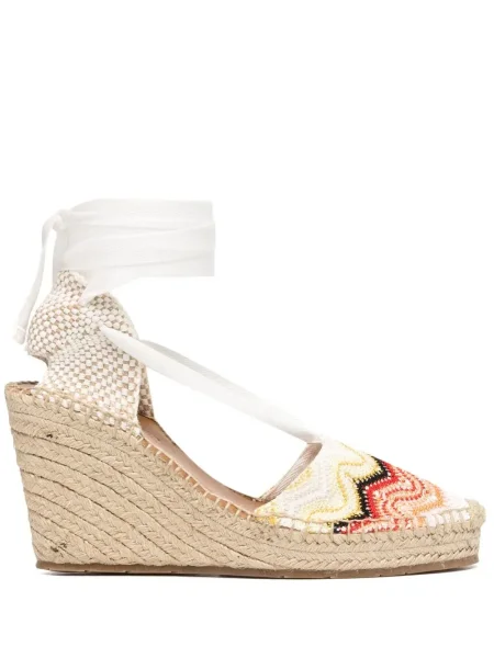 Espadrile Missoni cu pană alb