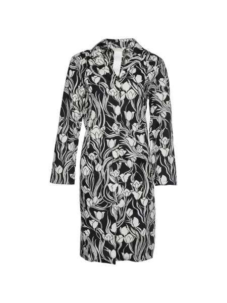 Rochie tip cămașă 's Max Mara cu model floral cu imagine negru