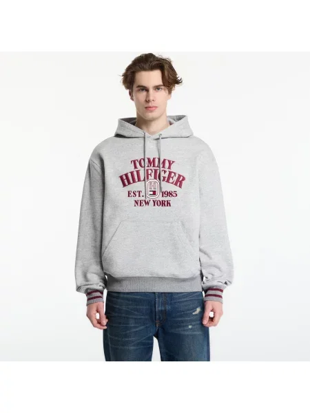 Суитшърт Tommy Hilfiger Varsity Embro Rlx Hoodie Light Grey Heather M сиво