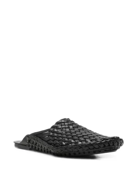 Papuci tip mules The Row din piele negru