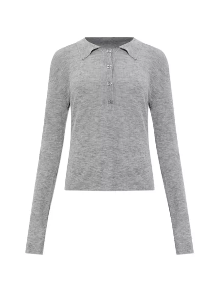 Top Ganni tricotate gri