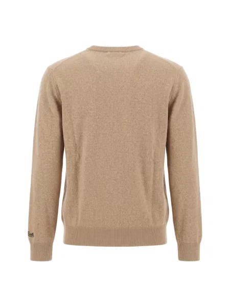 Sweter Mc2 Saint Barth wełniany brązowy