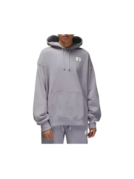 Sweter Jordan polarowy z kapturem szary