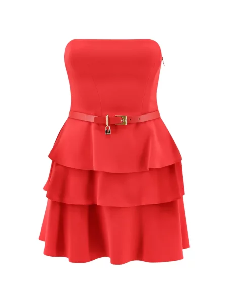 Cu centură rochie mini Elisabetta Franchi roșu