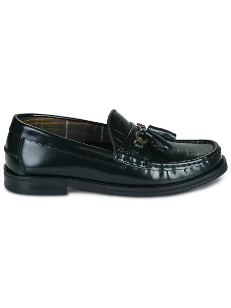 Barbour mocasini de piele Jen negru