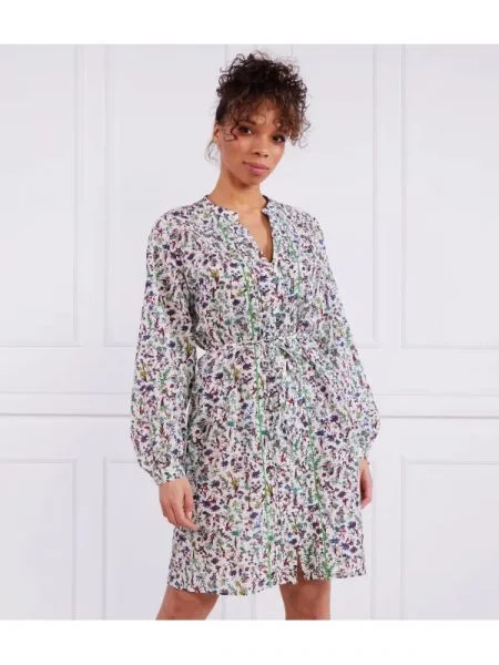 Tommy Hilfiger Rochie CO VOILE FLORAL alb