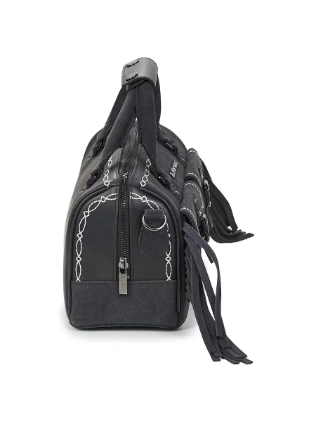 Top Dr. Martens din piele de căprioară clasic negru