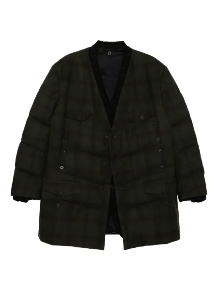 Sacou Yohji Yamamoto în carouri verde