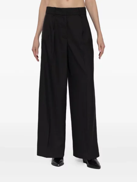 Pantaloni Allsaints plisate negru