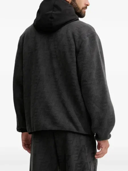 Hanorac cu glugă Ea7 Emporio Armani gri