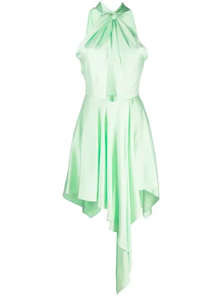 Rochie midi Stella Mccartney până la genunchi cu gât halter de costum verde