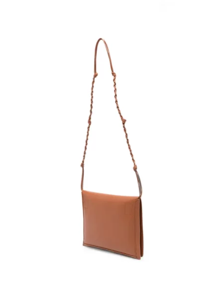 Τσάντα χιαστί Jil Sander καφέ