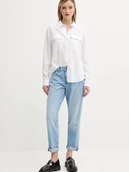 G-Star jeansy high waist niebieskie