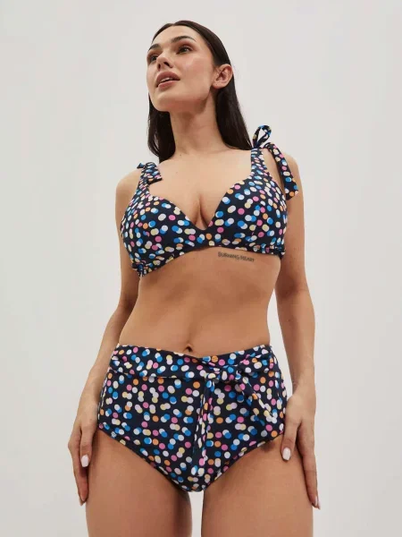 Bikini Marisse cu talie înaltă negru