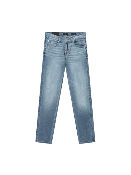 Jeansy straight leg 7 For All Mankind niebieskie