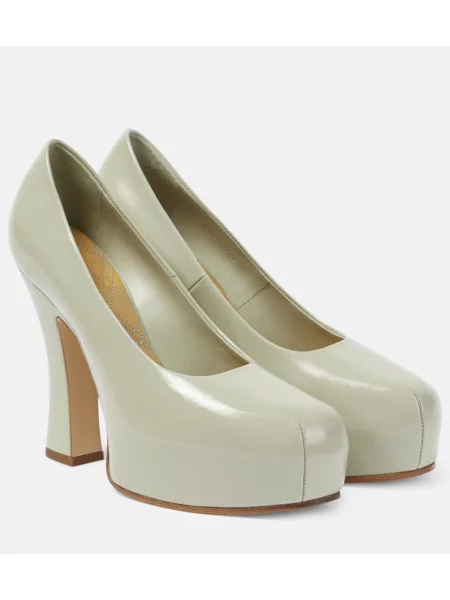 Usnjene salonarji Burberry s platformo