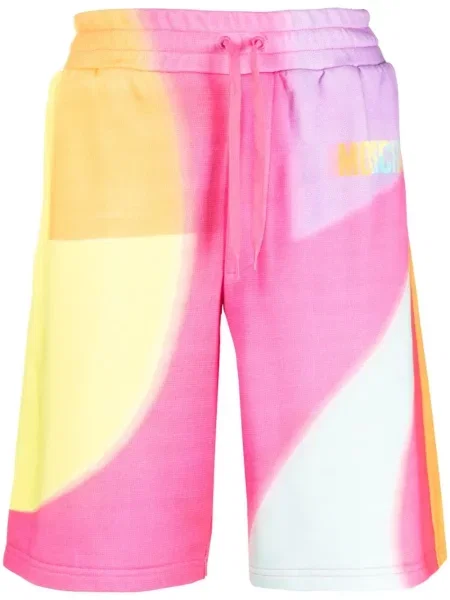 Pantaloni scurți Moschino cu imagine roz