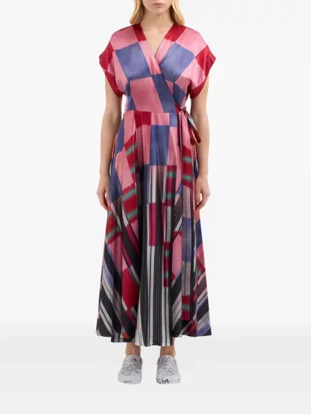 Rochie Pierre-louis Mascia cu imagine cu imprimeu abstract de costum roz