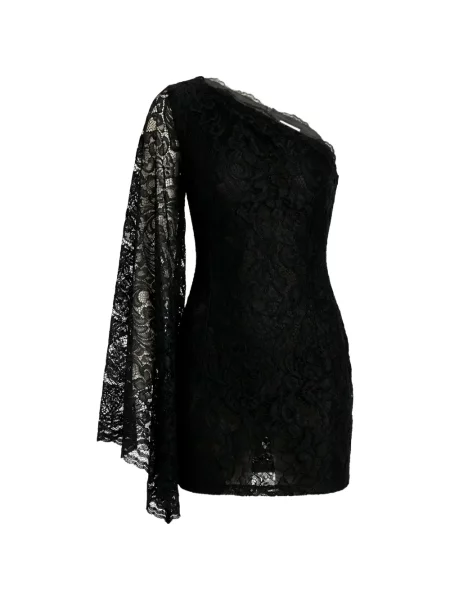 Sukienka mini Axel 113 na jednym ramieniu garniturowa czarna