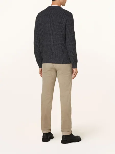 Strokesman's Sweter Z Wełny Merino grau