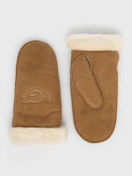 Замшеві рукавички UGG коричневий