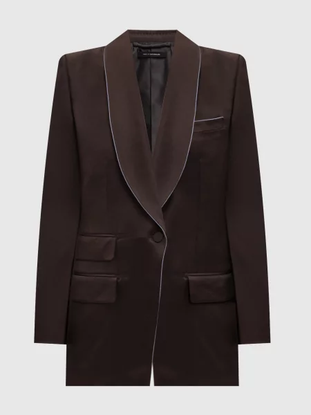 Жакет з шовку Tom Ford коричневий