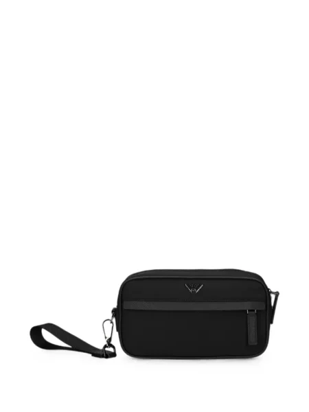 Geantă Emporio Armani cu autograf negru