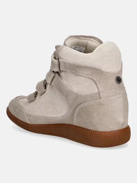 Steve Madden sneakers din piele intoarsă Mustang alb