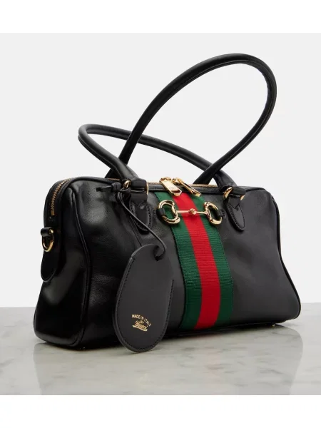 Geantă shopper Gucci din piele negru