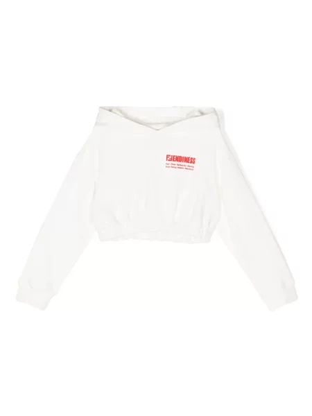 Bluza z kapturem dziecięca Fendi biała