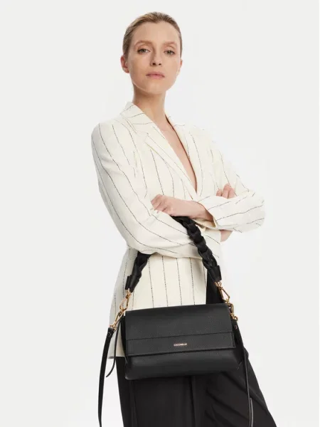Coccinelle Torba BOHEME GRANA DOUBLE crna
