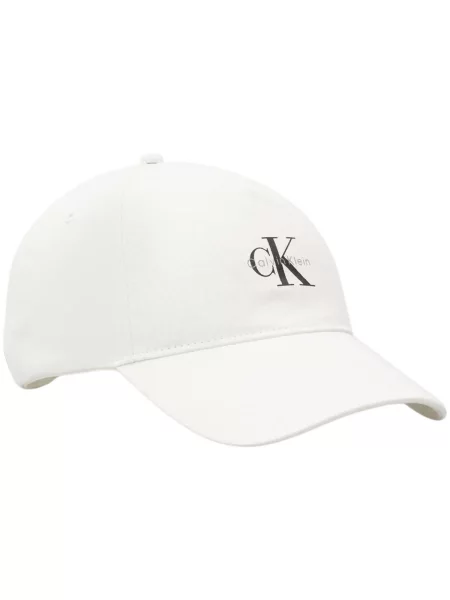 Šiltovka Calvin Klein Jeans s potlačou biela