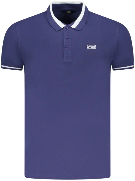 Krátké polotričko Cavalli Class s krátkými rukávy modré