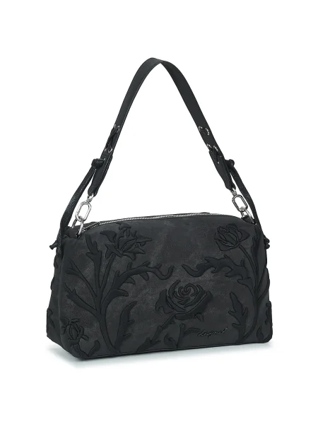 Geanta crossbody Desigual cu model floral negru