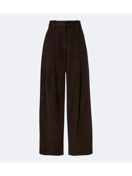 Pantaloni Brunello Cucinelli de catifea cord maro