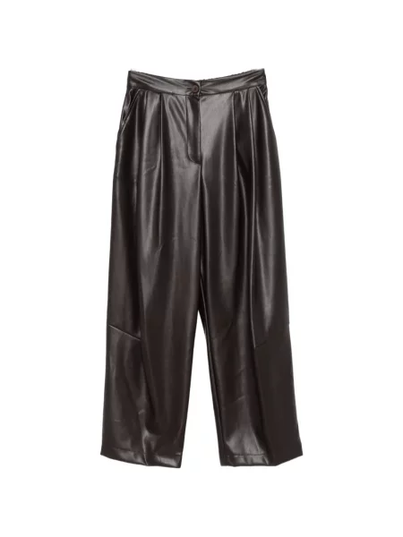 Pantaloni Dixie din piele maro