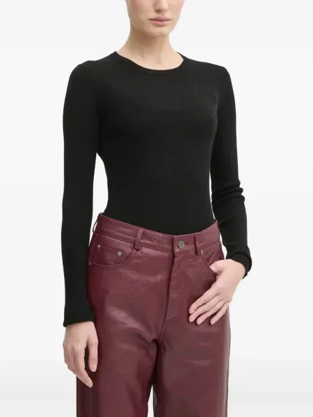 Długi top Day Birger Et Mikkelsen prążkowany czarny