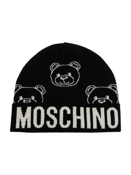Czapka Moschino z logo czarna