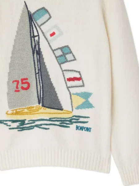 Sweter dziecięcy Bonpoint biały