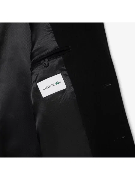 Lacoste Płaszcz Classic Fit czarny