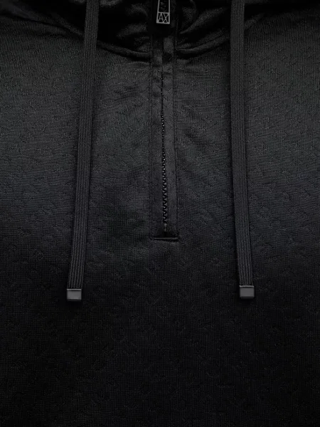 Однотонный свитер Armani Exchange с капюшоном черный