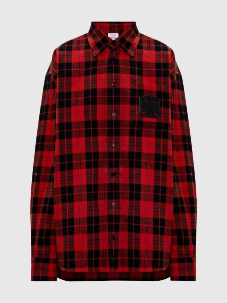Сорочка в клітинку Vetements червона