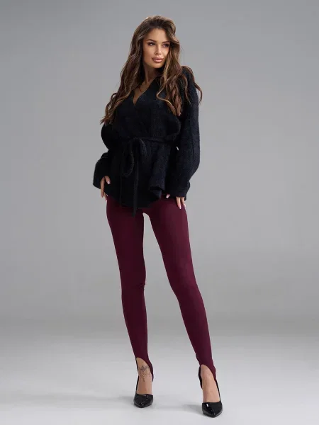 Легінси ISSA Plus комбінований верх бордовий